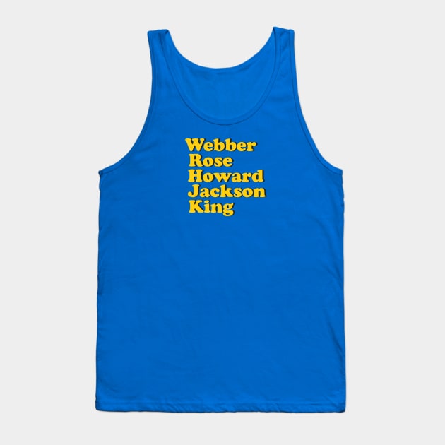 Fab 5 Basketball Tank Top by Sick One